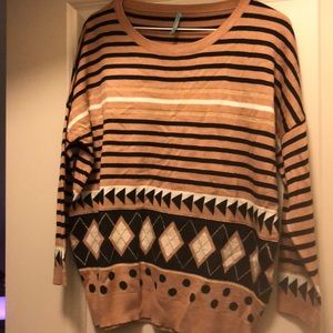 Black and brown sweater